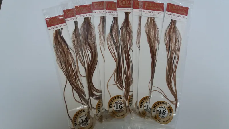 Whiting 100 Saddle Hackle Pack in Furnace